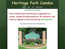 Tablet Screenshot of heritageparkcondo.com